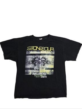 Stone Sour Avalanche Tour Shirt L Black Band Streetwear Rock Alternative Metal